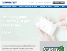 Tablet Screenshot of chartersoftware.com